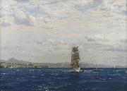 Michael Zeno Diemer Sailing off the Kilitbahir Fortress in the Dardenelles USA oil painting artist